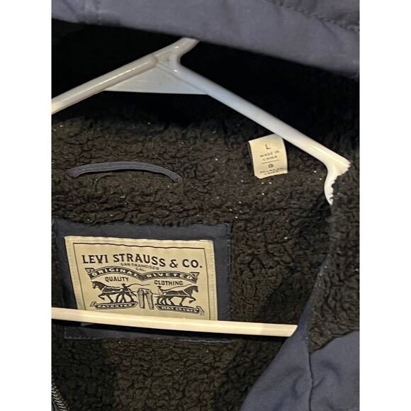 Levi's Insulated Denim Work Jacket Mens L - Picture 3 of 3